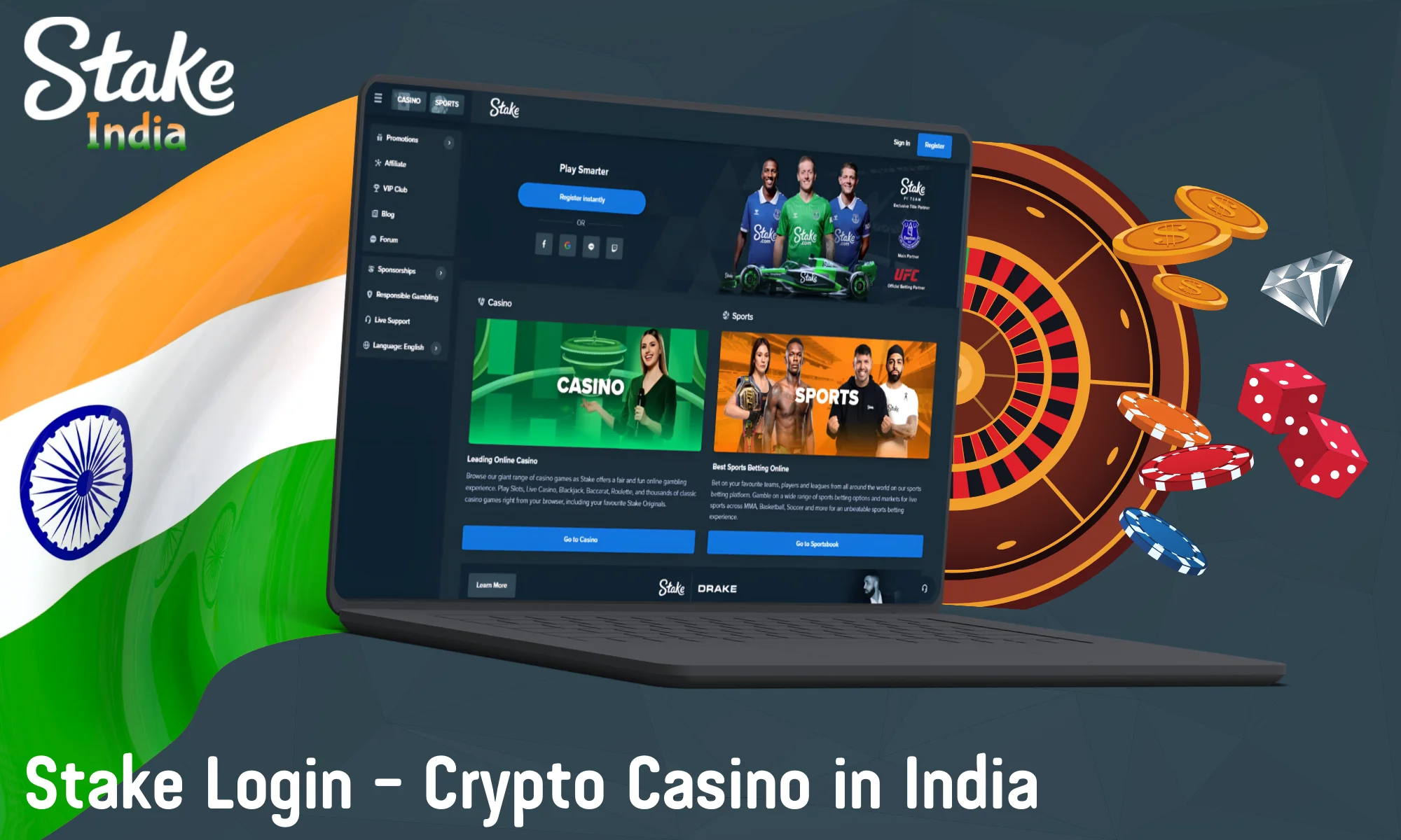 Interface de connexion d’un casino crypto